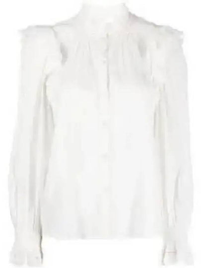 Gila Teddy Lace Shirt White HT237522A039E20WH - ISABEL MARANT - BALAAN 1