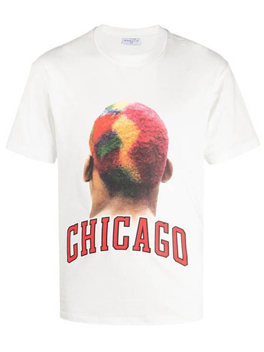 NUS21231 081 Chicago Player Logo Printing Short Sleeve T-Shirt White Men's T-Shirt TR - IH NOM UH NIT - BALAAN 1