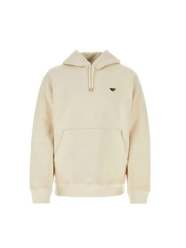 Prada Cotton Fleece Hoodie Natural - PRADA - BALAAN 1