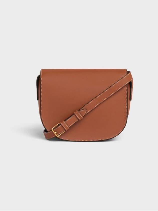 Folco Cuir Triomphe Calfskin Cross Bag Tan - CELINE - BALAAN 4