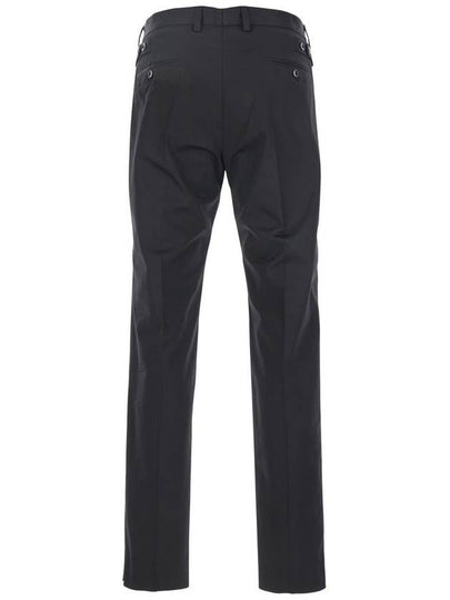 Black Pants With Embroidered Logo On Side In Cotton Man - DOLCE&GABBANA - BALAAN 2