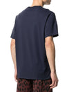 Chillax Fox Patch Classic Short Sleeve T-Shirt Navy - MAISON KITSUNE - BALAAN 4