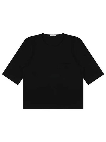 Boxy Short Sleeve T-Shirt Black - LEMAIRE - BALAAN 2