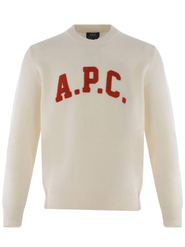 Joshua Logo Knit Top Ecru - A.P.C. - BALAAN 2