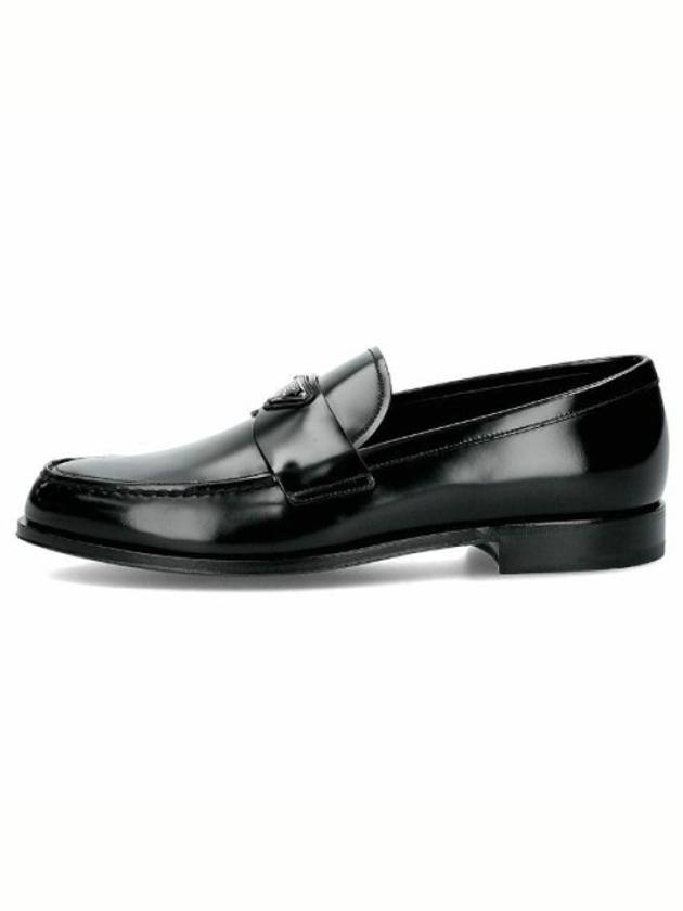 Brushed Leather Loafers Black - PRADA - BALAAN 3