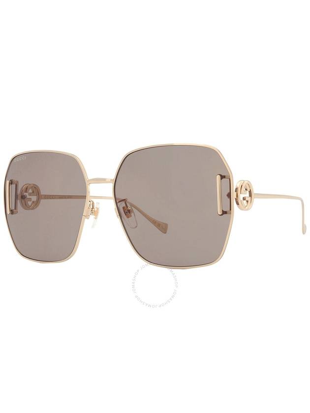 Eyewear Neck Chain Square Metal Sunglasses Gold - GUCCI - BALAAN 4