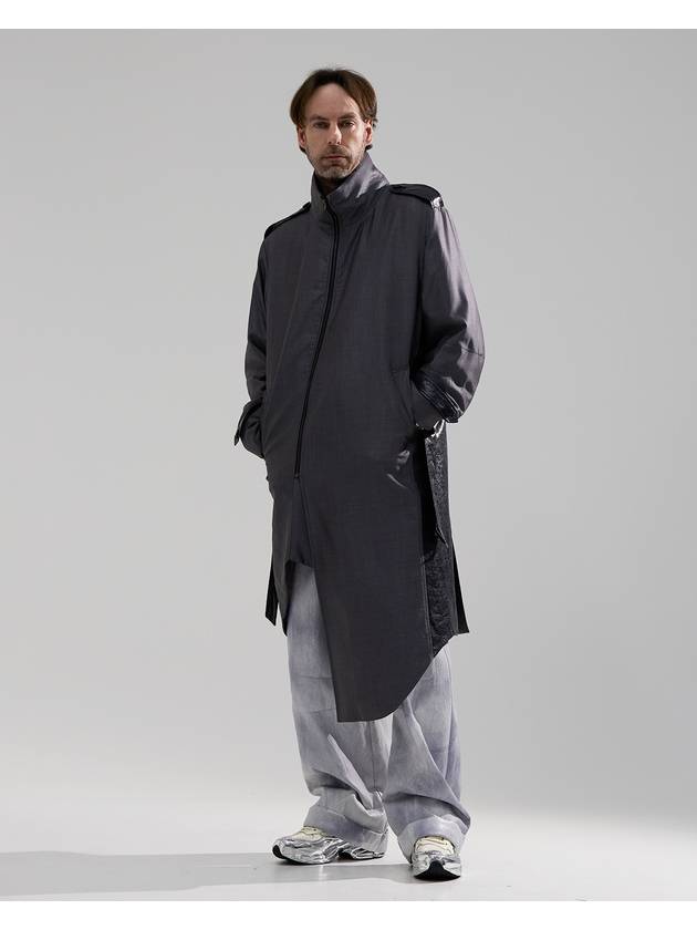 Men's Dancers Runway Silk Single Coat Grey - WHYSOCEREALZ - BALAAN 5