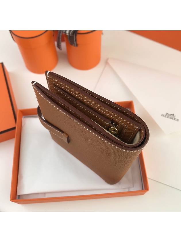 Bearn Compact Half Wallet Brown - HERMES - BALAAN 8