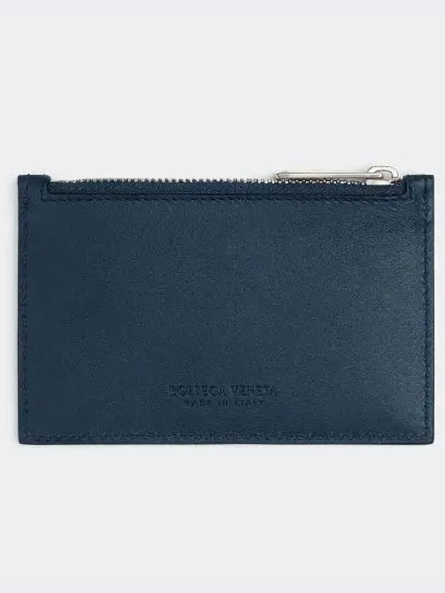 Intrecciato Zipper Card Wallet Navy - BOTTEGA VENETA - BALAAN 4