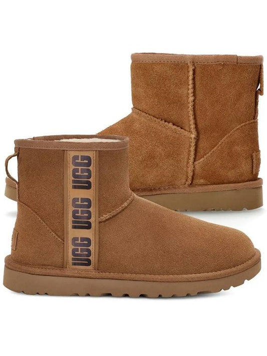 Classic Side Logo II Mini Fleece Winter Boots Chestnut - UGG - BALAAN 2