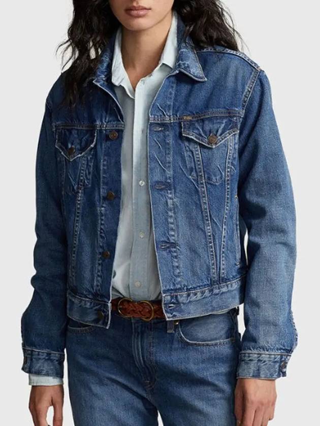 Polo Women s Crop Denim Jacket 211890141001 - RALPH LAUREN - BALAAN 2