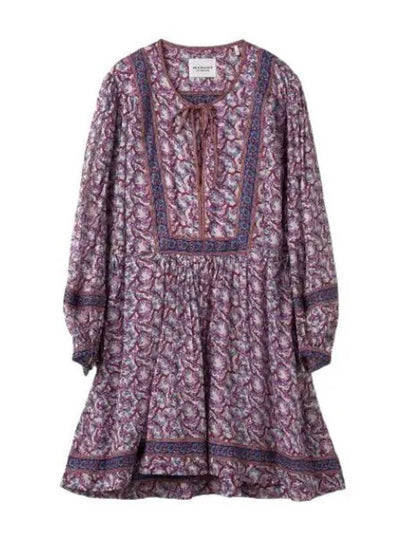 Women's Organic Cotton Mini Dress Violet - ISABEL MARANT - BALAAN 2