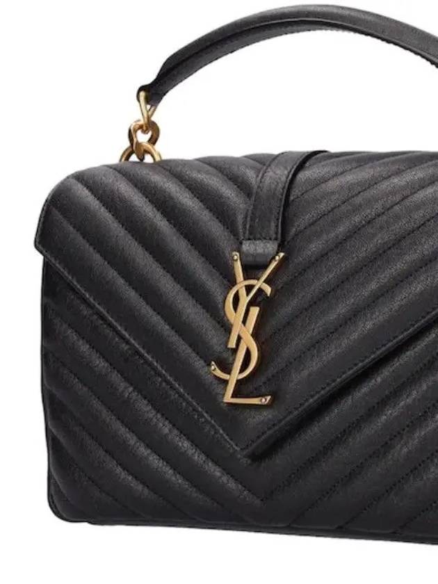 YSL Logo College Quilted Leather Chain Strap Shoulder Bag - SAINT LAURENT - BALAAN 4