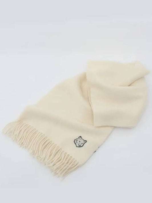 Wool Fox Head Muffler Ivory - MAISON KITSUNE - BALAAN 2