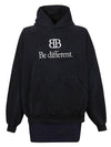 BB Logo Hoodie Black - BALENCIAGA - BALAAN 2