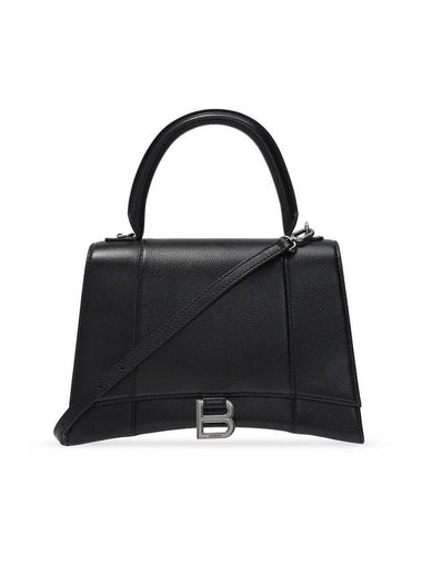 Hourglass Silver B Logo Tote Bag Black - BALENCIAGA - BALAAN 1