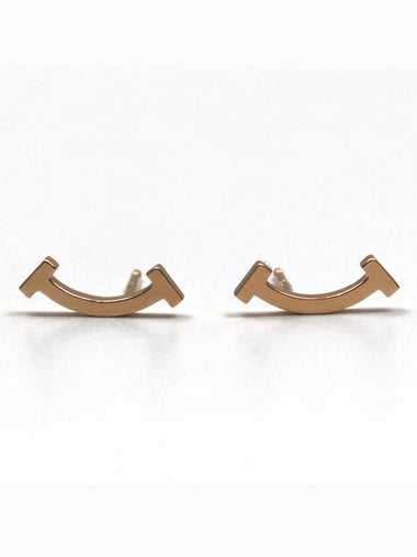 T smile earrings rose gold 36667249 - TIFFANY & CO. - BALAAN 1