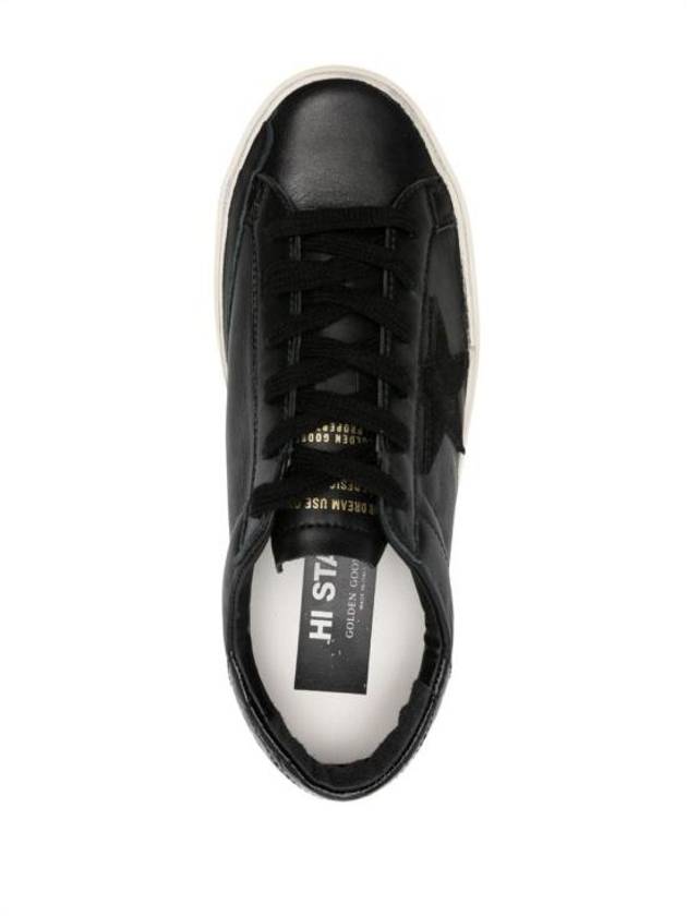 Pure Star Leather Low Top Sneakers Black - GOLDEN GOOSE - BALAAN 4