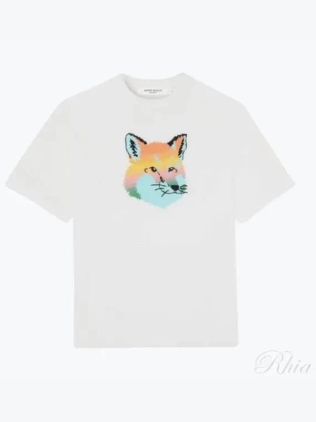 Vibrant Fox head Easy Short Sleeve T-Shirt White - MAISON KITSUNE - BALAAN 2