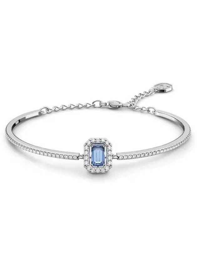 Una Octagon Cut Bangle Bracelet Blue Silver - SWAROVSKI - BALAAN 2