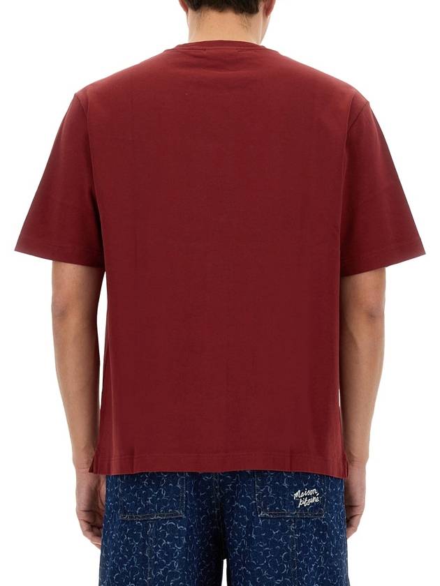 Bold Fox Head Patch Oversized Short Sleeve T-Shirt Red - MAISON KITSUNE - BALAAN 4