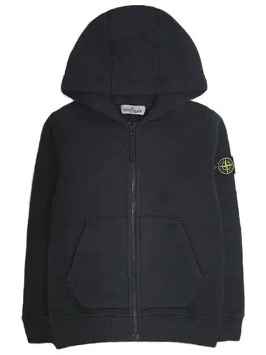 Junior 771660740 V0029 Black Hooded Zip up Cardigan - STONE ISLAND - BALAAN 1