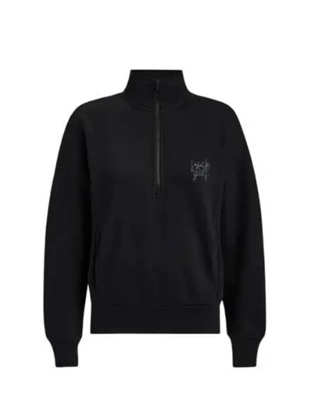 Women FCK GOLF French Terry Quarter Zipper Box Pullover GLM000029 ONYX - G/FORE - BALAAN 1