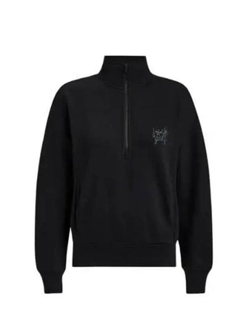 Women FCK GOLF French Terry Quarter Zipper Box Pullover GLM000029 ONYX - G/FORE - BALAAN 1