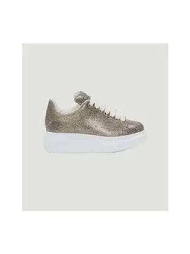 Oversized Glitter Low Top Sneakers Gold - ALEXANDER MCQUEEN - BALAAN 5