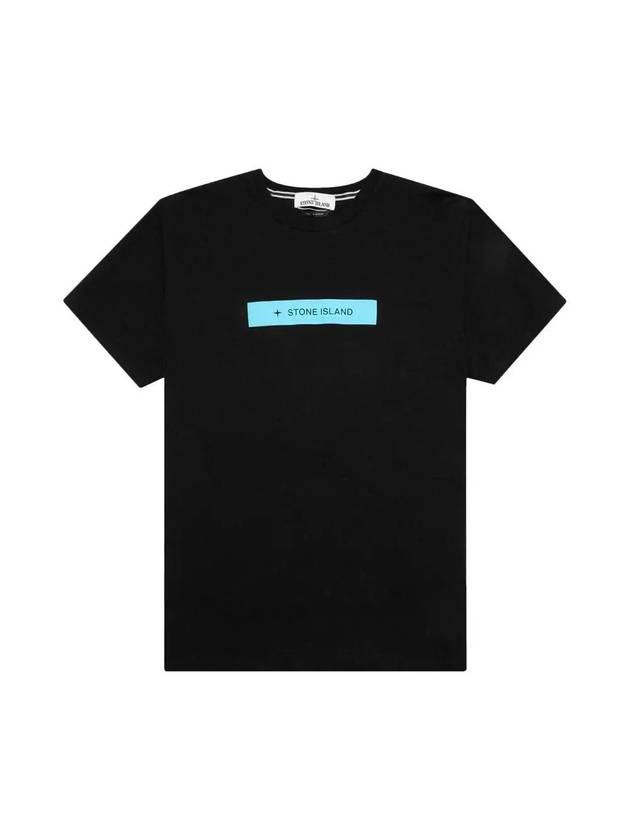 Micro Logo Print Short Sleeve T-shirt Black - STONE ISLAND - BALAAN 2