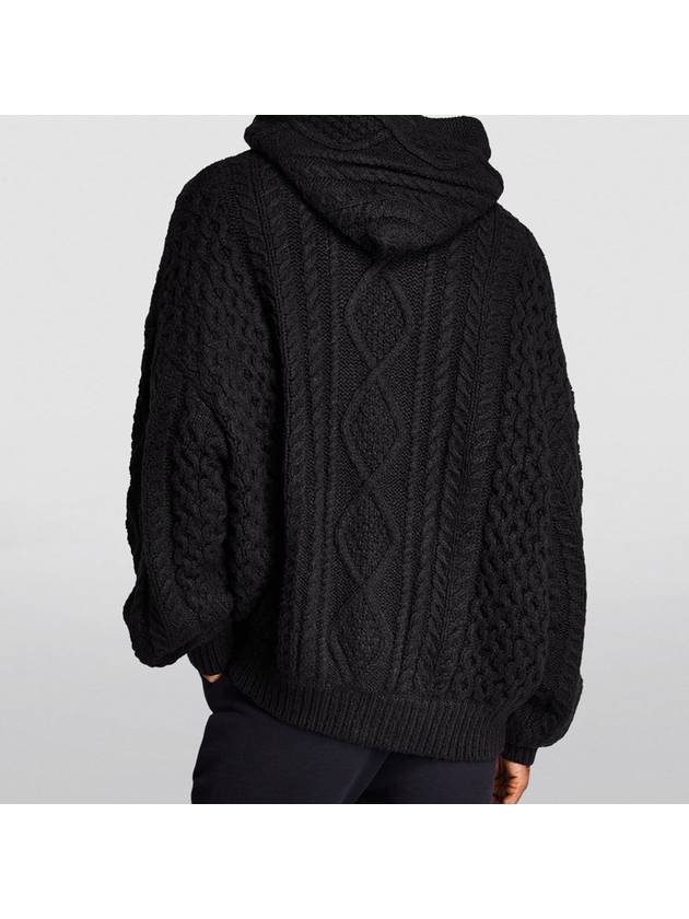 Fear of God Essentials The Black Collection Cable Knit Hood - FEAR OF GOD ESSENTIALS - BALAAN 5