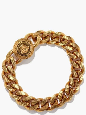 Medusa medallion closure chain goldtone bracelet - VERSACE - BALAAN 1