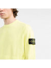 Waffen Patch Cotton Stretch Fleece Sweatshirt Lemon - STONE ISLAND - BALAAN 5