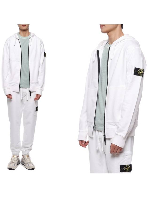 Wappen Patch Cotton Hooded Zip Up White - STONE ISLAND - BALAAN 2