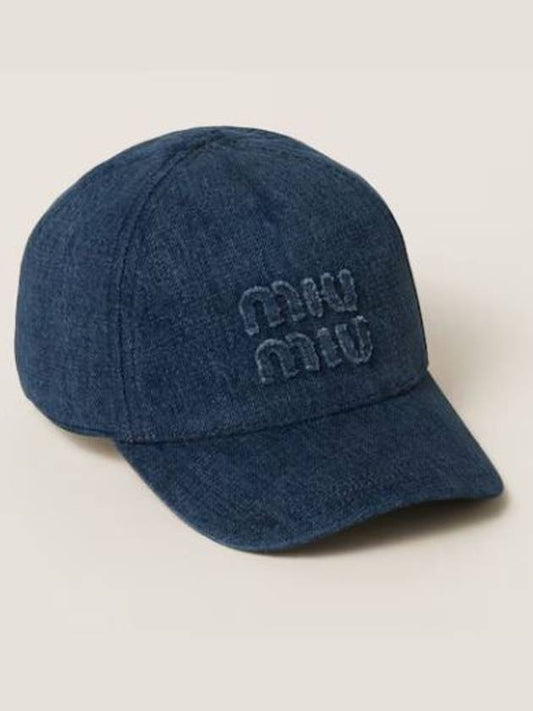 Logo Denim Ball Cap Navy - MIU MIU - BALAAN 2