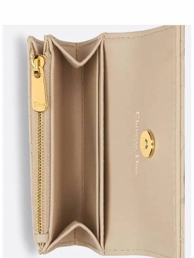 Jolie Glycine Cannage Lambskin Half Wallet Powder Beige - DIOR - BALAAN 4