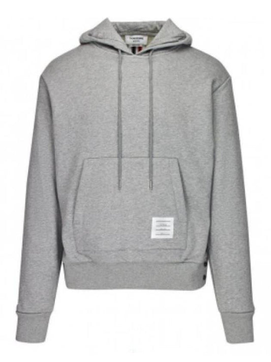 Men's Center Back Stripe Logo Patch Hoodie Grey - THOM BROWNE - BALAAN 2