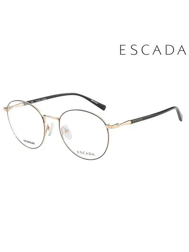 Glasses Frame VES A89FS 009AS Round Titanium Men Women - ESCADA - BALAAN 2