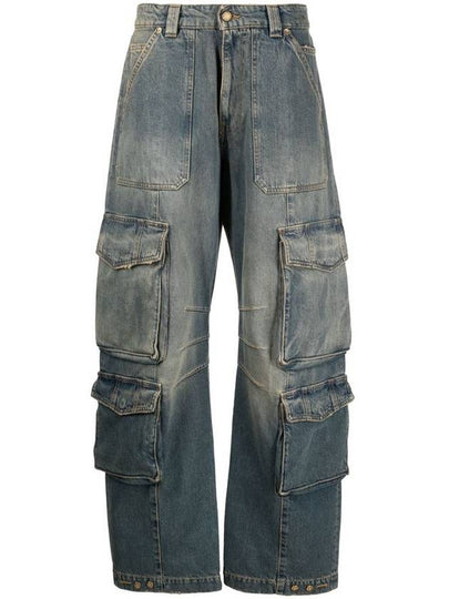 Distressed Finish Denim Wide Jeans Blue - GOLDEN GOOSE - BALAAN 2