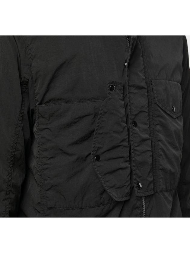 Chrome R Goggles Overshirt Hooded Jacket Black - CP COMPANY - BALAAN 7