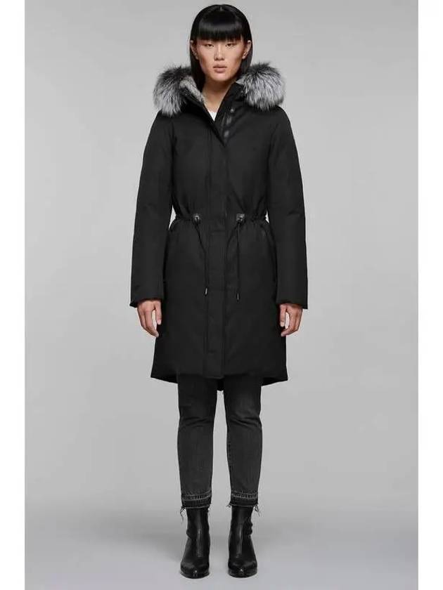 Mackage Korean Official ENIA PXKRR Enia Mid-Length Down Parka Black Silver - MACKAGE - BALAAN 1