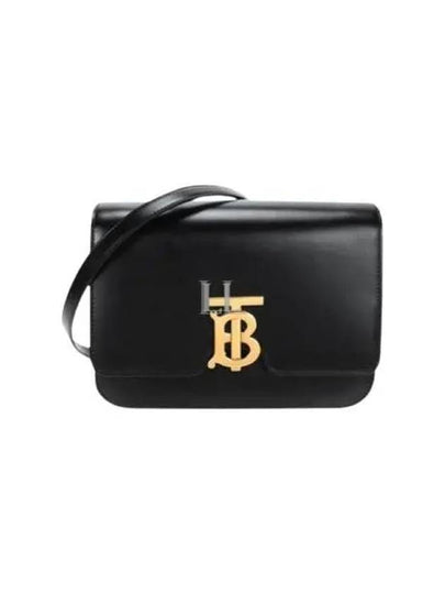 Small Leather TB Shoulder Bag Black - BURBERRY - BALAAN 2