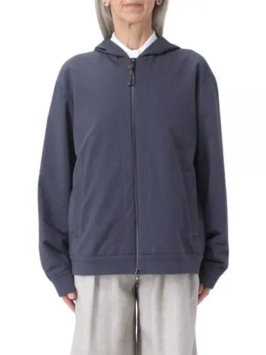 Zipped Hooded Jacket Blue - BRUNELLO CUCINELLI - BALAAN 2