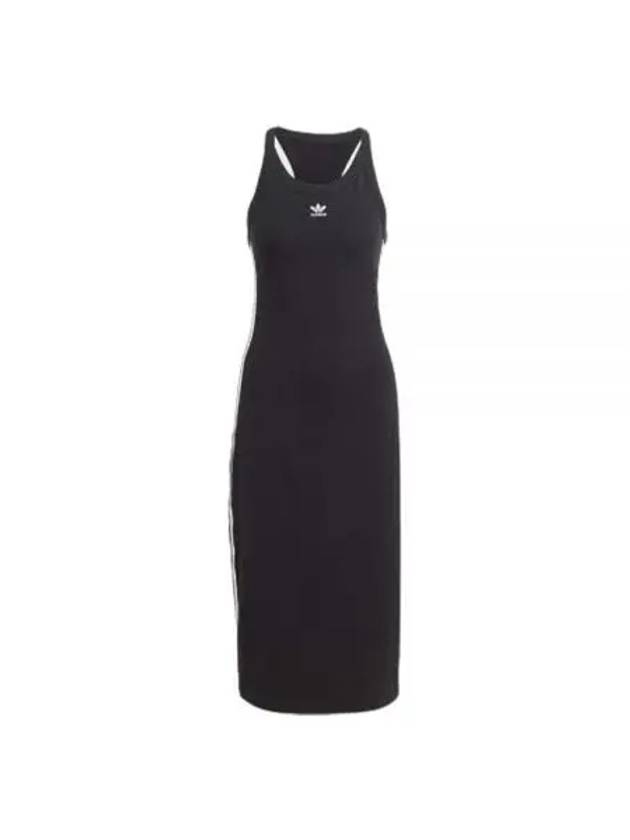 Original Adicolor Classic 3 Stripe Sleeveless Midi Dress Black - ADIDAS - BALAAN 2