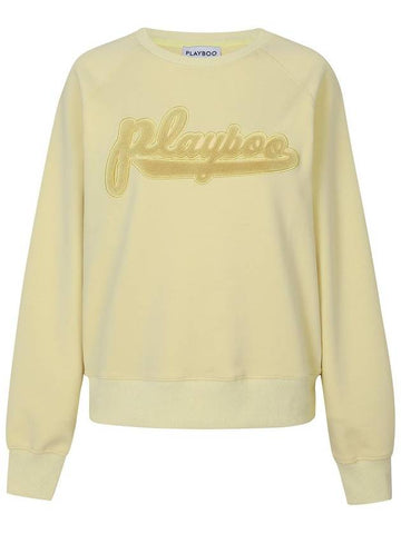 FLOCKING LOGO RAGLAN PULLOVERYellow - PLAYBOO - BALAAN 1