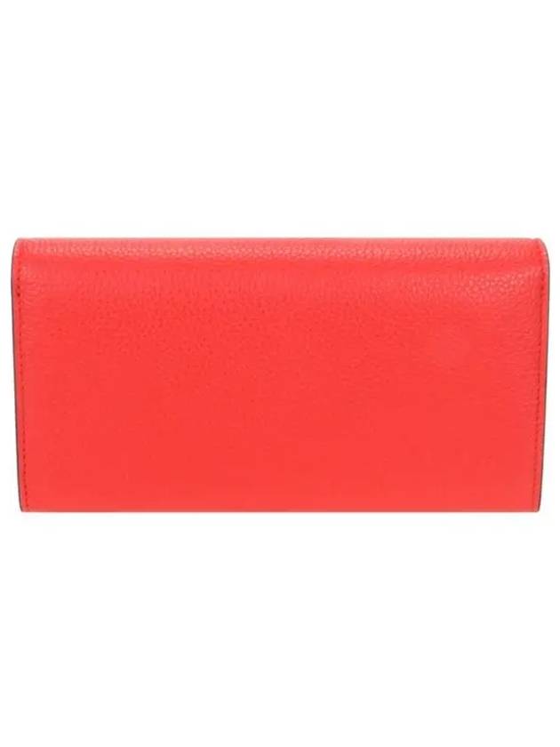 Gancini Continental Flap Long Wallet Red - SALVATORE FERRAGAMO - BALAAN 4