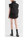 Oversized Re-Nylon Down Vest Black - PRADA - BALAAN 3