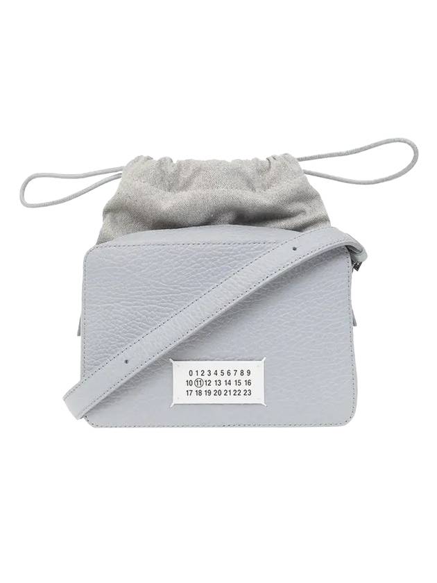 Logo Patch Leather Bucket Cross Bag Pastel Light Blue - MAISON MARGIELA - BALAAN 1