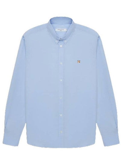 Small Fox Head Patch Classic Long Slevee Shirt Light Blue - MAISON KITSUNE - BALAAN 2