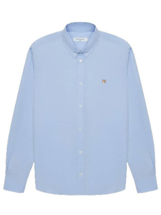 Small Fox Head Patch Classic Long Slevee Shirt Light Blue - MAISON KITSUNE - BALAAN 2